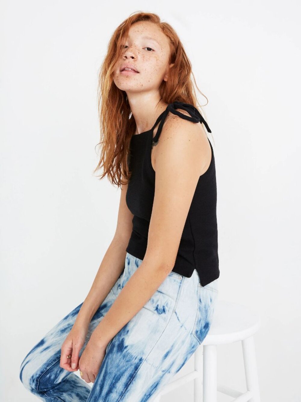 Madewell tie-shoulder tank top